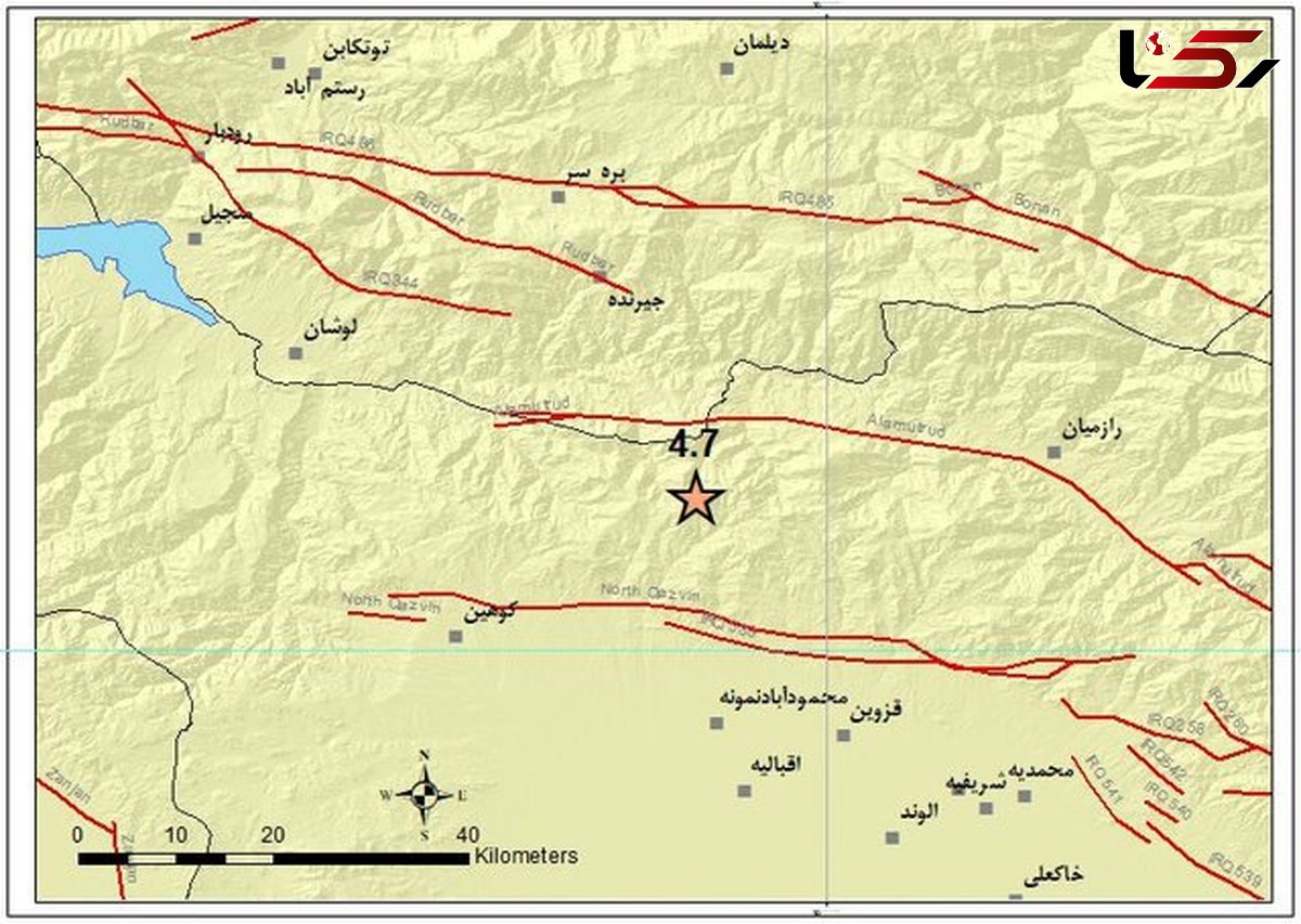زلزله‌ای که بین دو گسل قزوین رخ داد