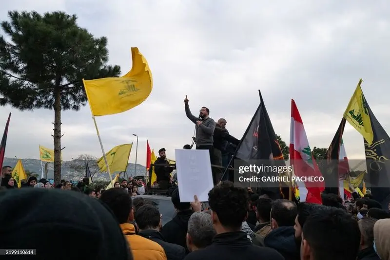 تظاهرات هواداران خشمگین حزب الله لبنان در حمایت از ایران