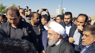 دکتر روحانی از مناطق زلزله زده شهرستان سرپل ذهاب بازدید کرد
