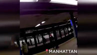 فیلم دعوای 2 زن در مترو / زن جوان از مرگ حتمی نجات یافت 