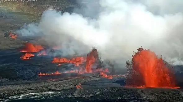 تازه ترین تصاویر  فوران آتشفشان کیلاویا در هاوایی + فیلم