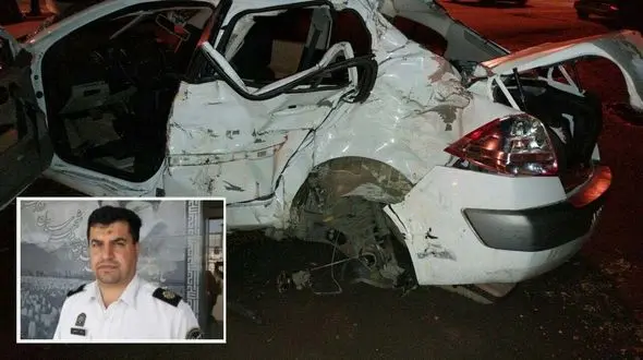 جزئیات و تصاویر از چگونگی تصادف مرگبار رئیس پلیس راه چابکسر