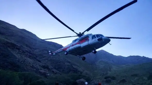 عملیات نجات نفس‌گیر برای کوهنورد سقوط کرده در ارتفاعات دارآباد