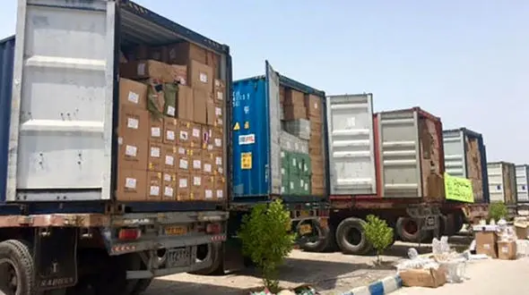 توقیف تریلی حامل کالای قاچاق در شهرک مسعودیه