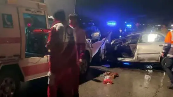 تصادف زنجیره ای مرگبار در سلفچگان / 2 کشته و 21 مصدوم + عکس