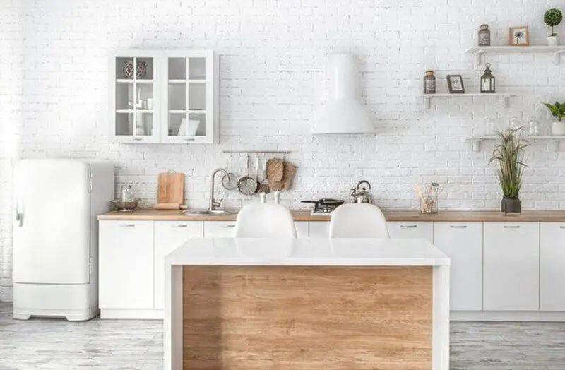 رنگ سفید چوبی کابینت