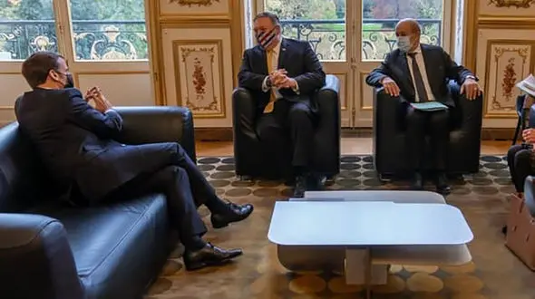 ایران، یکی از محورهای گفت‌وگوی پمپئو و مکرون در پاریس