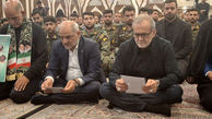 عکس حضور مسعود پزشکیان رئیس جمهور ایران در مراسم گرامیداشت شهدای جنگ 12 روزه فاتب