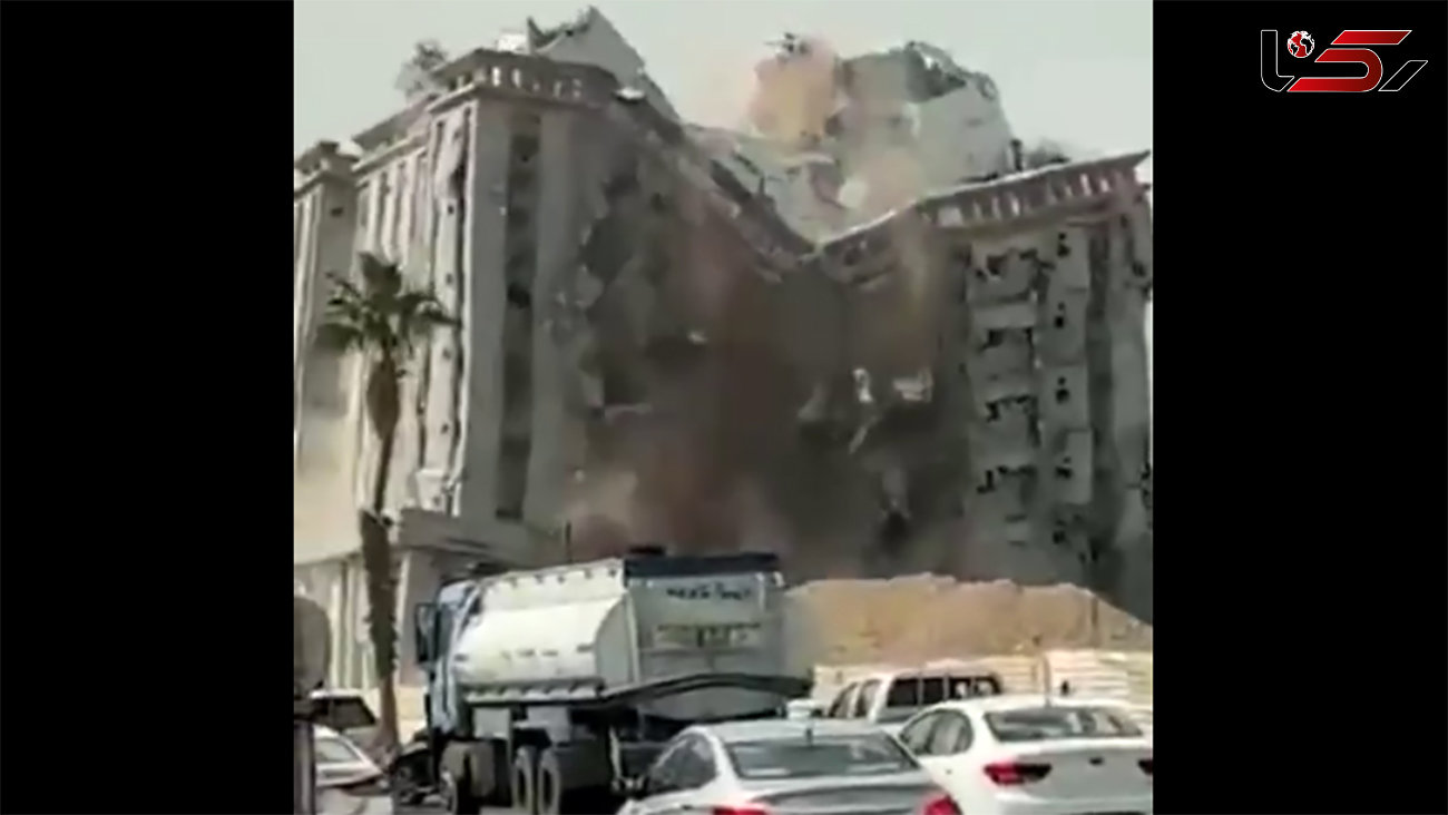 فیلم هولناک از لحظه فرو ریختن ساختمان ها با زلزله سهمگین ترکیه