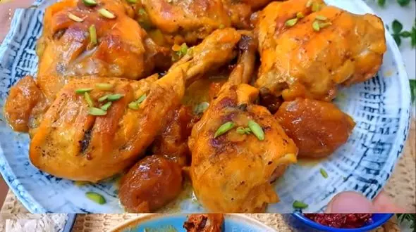 طرز تهیه مرغ دودی بدون منقل با طعم زرشک مخصوص + فیلم آموزش کامل