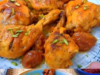 طرز تهیه مرغ دودی بدون منقل با طعم زرشک مخصوص + فیلم آموزش کامل