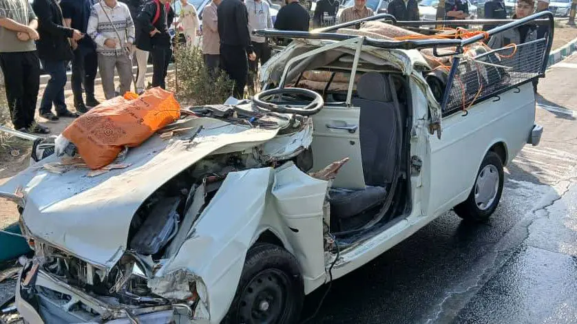 مرگ دلخراش پدر، مادر و کودک 2 ساله در تصادف صبح گاهی امروز تهران