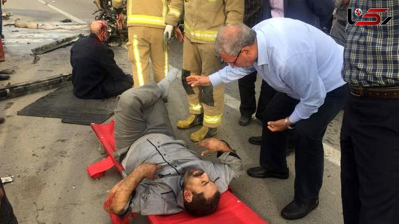 وزیر کار در صحنه یک تصادف سمت فرودگاه امام خمینی(ره) چه کرد؟ + عکس 