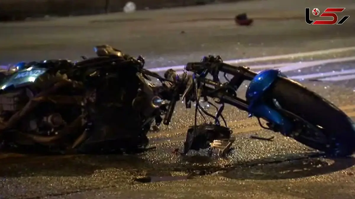 فیلم تصادف مرگبار موتورسوار با تیربرق