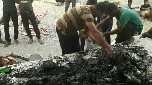 مسجد و حسینیه ملاجماتی میناب در آتش سوخت +عکس