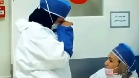 اشک های تلخ خانم پرستار بخش کرونایی / 23 روز است بچه ام را ندیده ام + فیلم