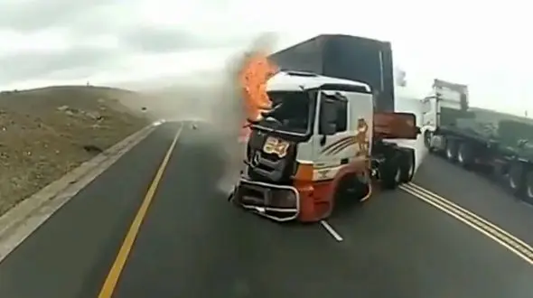 هراس راننده از تصادف مرگبار / ببینید