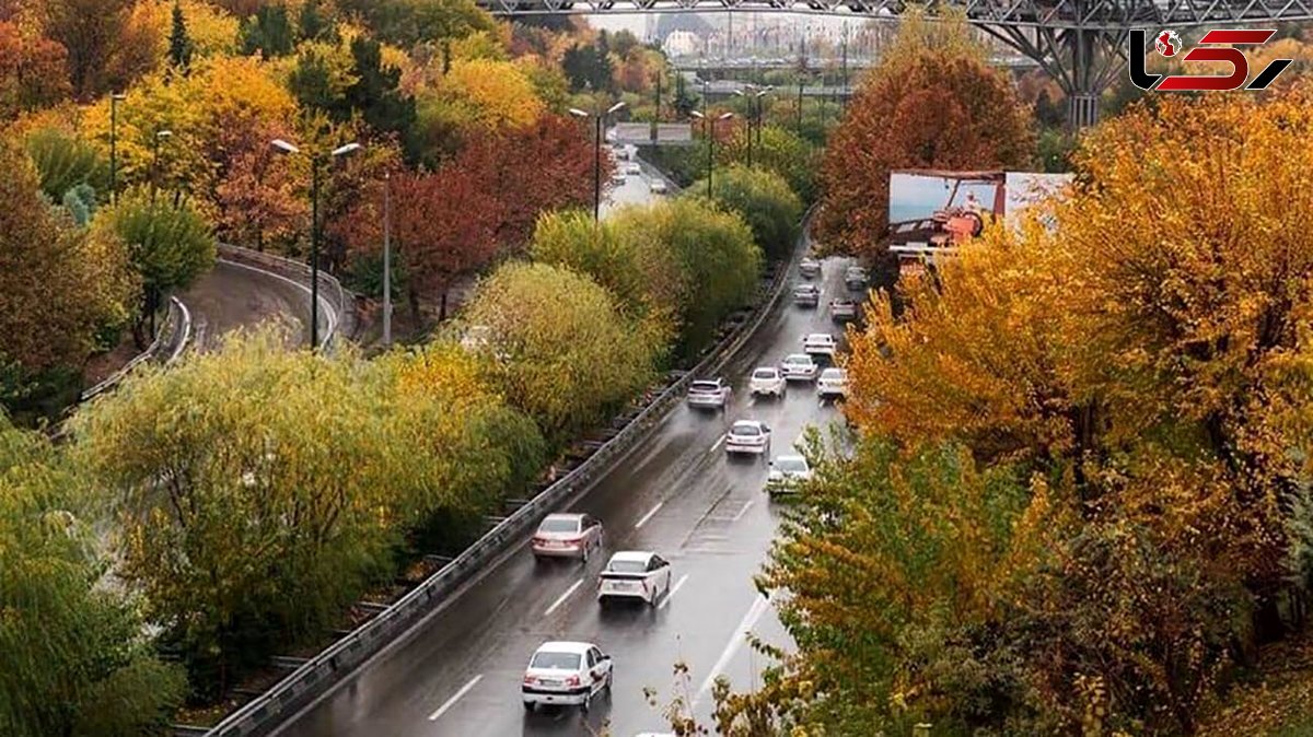 تصاویری خیره کننده از تهران بارانی