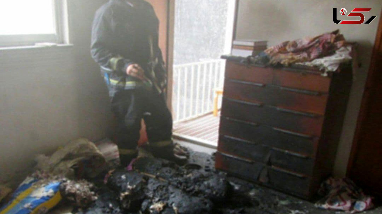 کودک 7 ساله گلستانی آتش به پا کرد + عکس