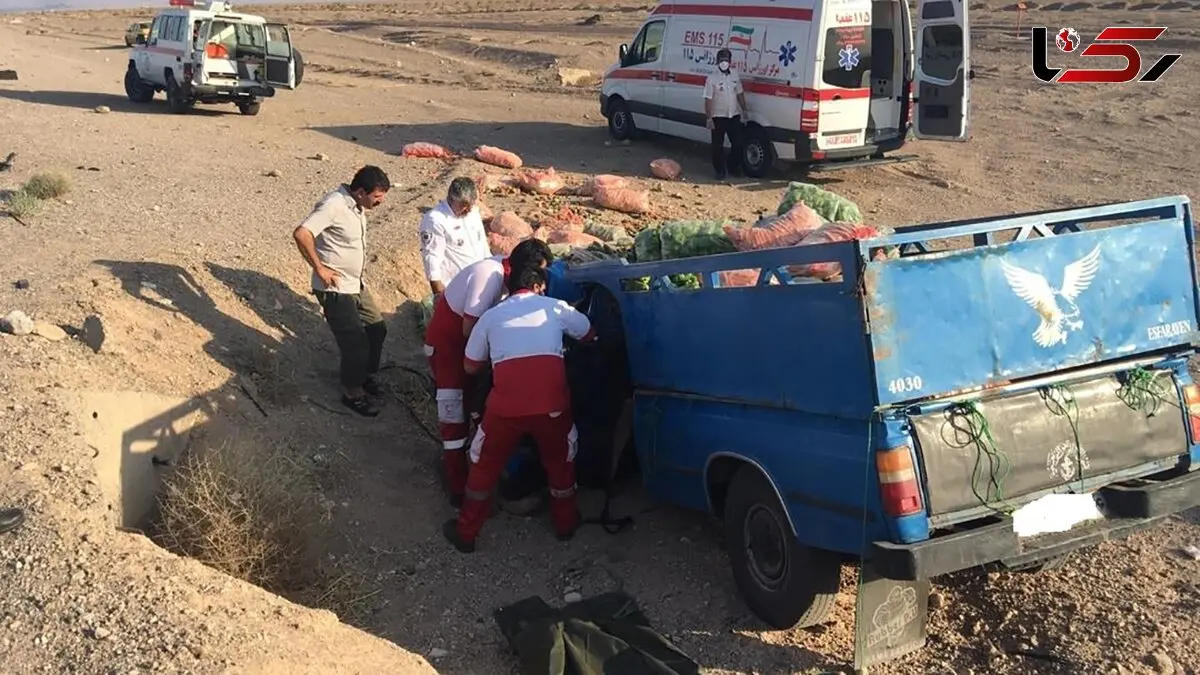 قربانی شدن راننده نیسان در محور نایین به اردکان 
