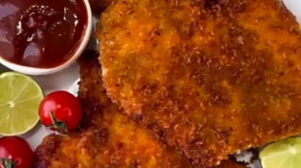 دستور پخت شنیسل مرغ + فیلم