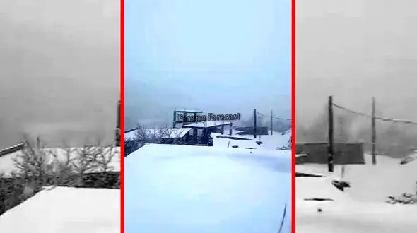 فیلم بارش شدید برف در بستان آباد آذربایجان شرقی