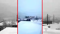 فیلم بارش شدید برف در بستان آباد آذربایجان شرقی