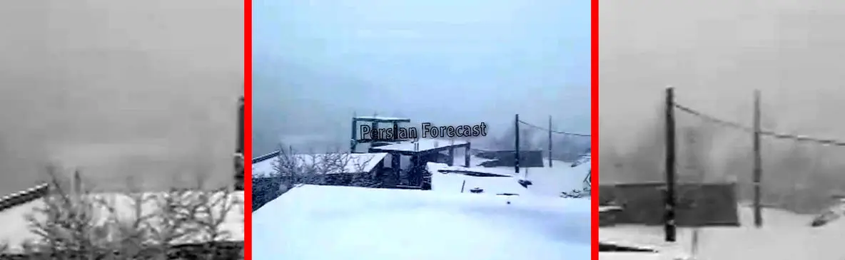 فیلم بارش شدید برف در بستان آباد آذربایجان شرقی