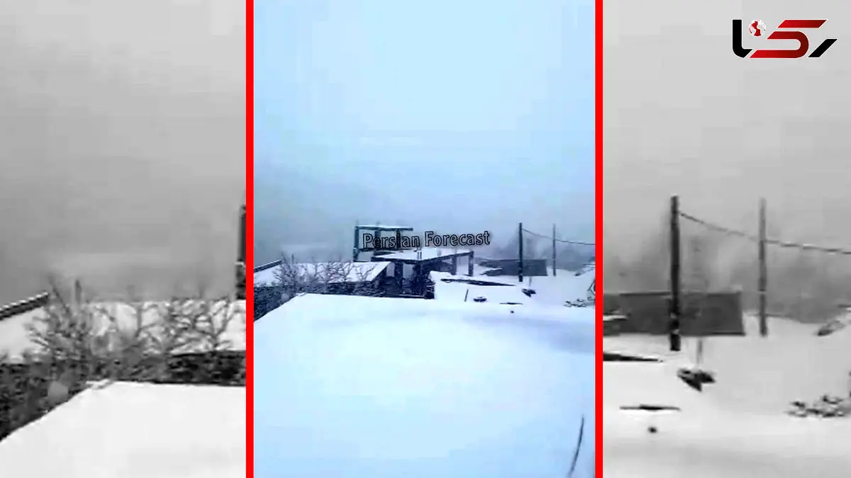 فیلم بارش شدید برف در بستان آباد آذربایجان شرقی
