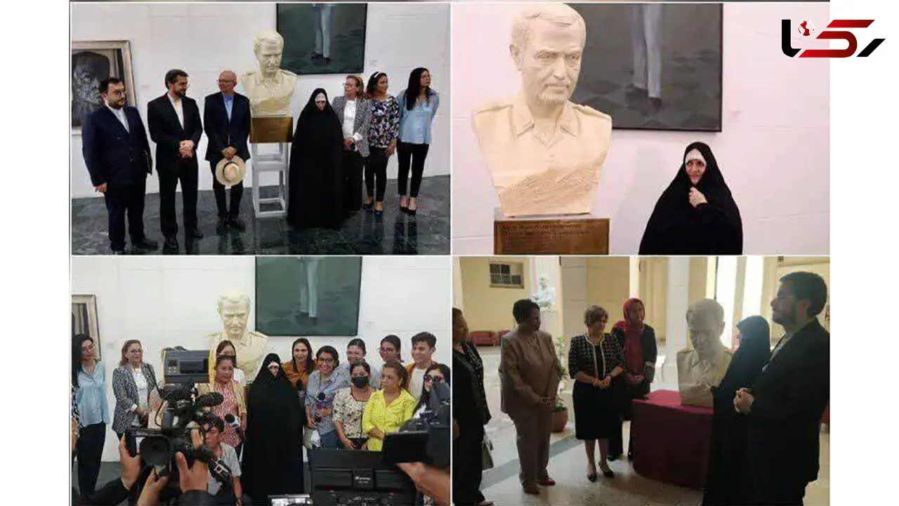 نصب سردیس سردار سلیمانی در نیکاراگوئه و کوبا