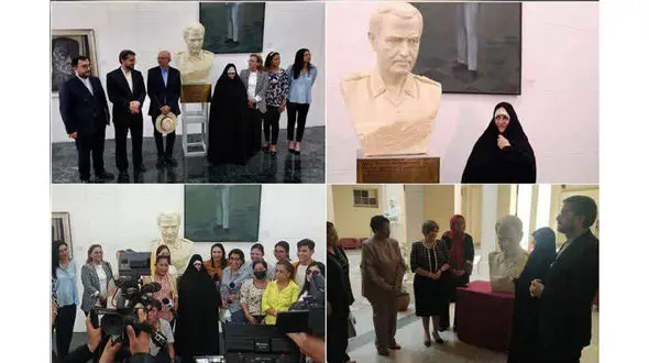 نصب سردیس سردار سلیمانی در نیکاراگوئه و کوبا