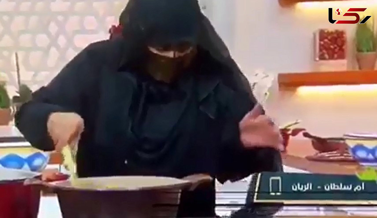 آتش گرفتن خانم آشپز ناشی در برنامه زنده +ویدیو
