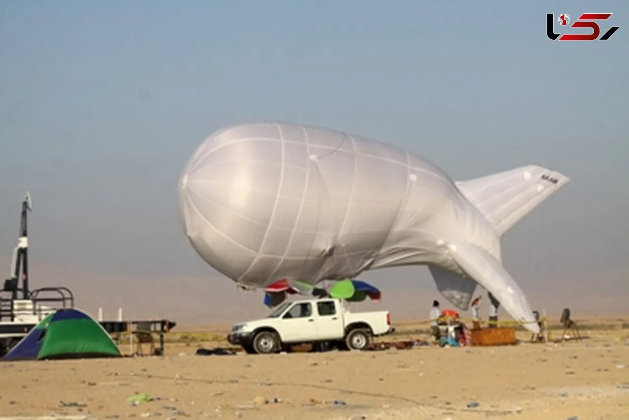 برخورد صاعقه با بالون اینترنت ایران در مهران