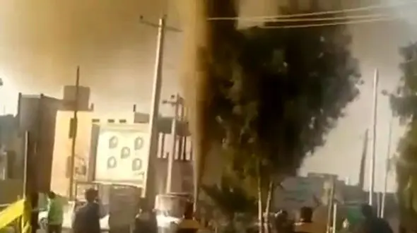 فیلم هولناک از لحظه  انفجار گاز در بافق
