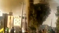 فیلم هولناک از لحظه  انفجار گاز در بافق