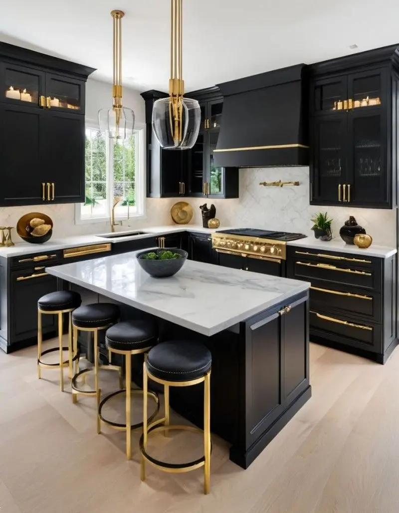 کابینت سفید مشکی | جدیدترین و شیک ترین مدل کابینت سفید مشکی ۲۰۲۶ از کلاسیک تا مدرن که عروس های باسلیقه طرفدارشن!