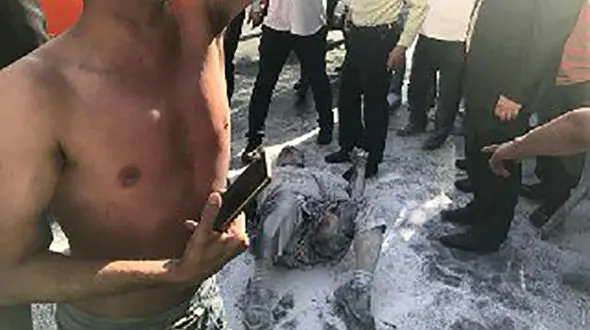 اولین فیلم و عکس از خودسوزی فجیع صبح امروز در تهران 