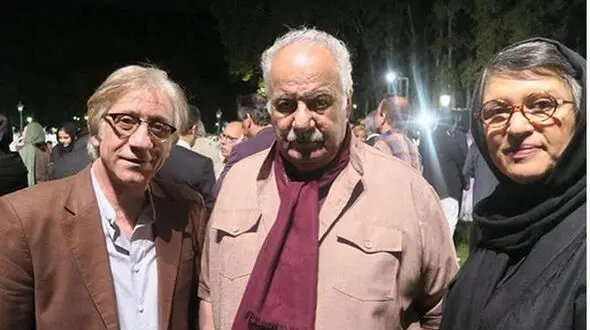 زن و شوهر بازیگر در کنار ناصر ملک مطیعی +عکس