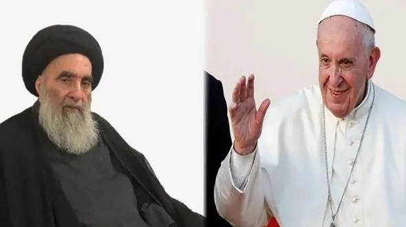 جزئیاتی از دیدار تاریخی پاپ و آیت‌الله سیستانی + فیلم و عکس