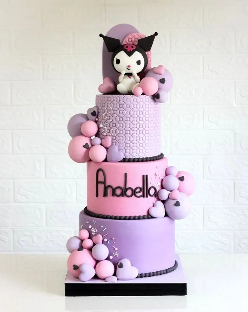 کیک تولد کرومی ساده