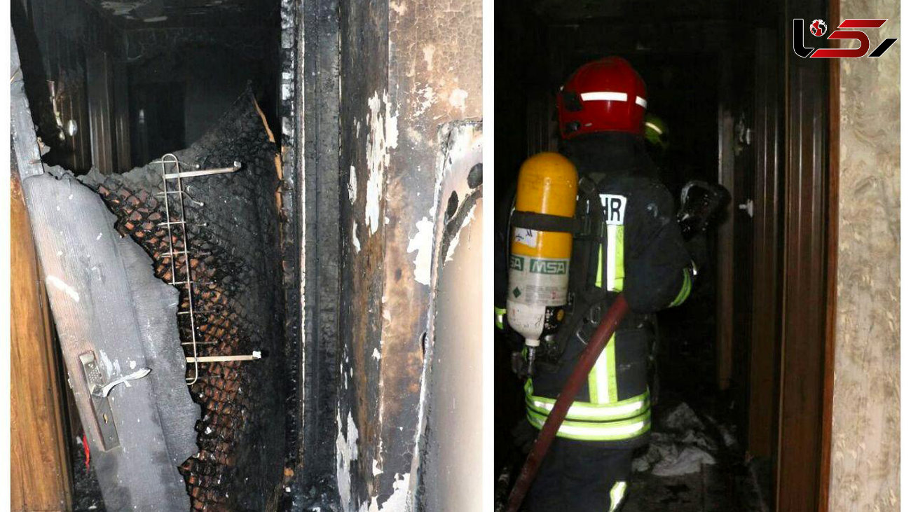 نجات هفت شهروند در مهار آتش سوزی مجتمع مسکونی+عکس