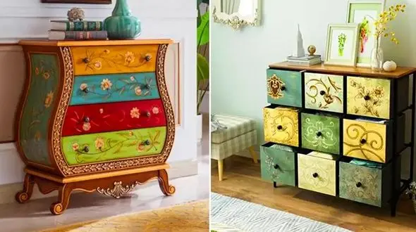 زیباترین کمدهای چوبی با طرح چهل تکه + معرفی 15 مدل شیک