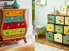 زیباترین کمدهای چوبی با طرح چهل تکه + معرفی 15 مدل شیک