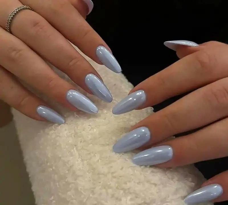 مدل ناخن آبی پاستیلی