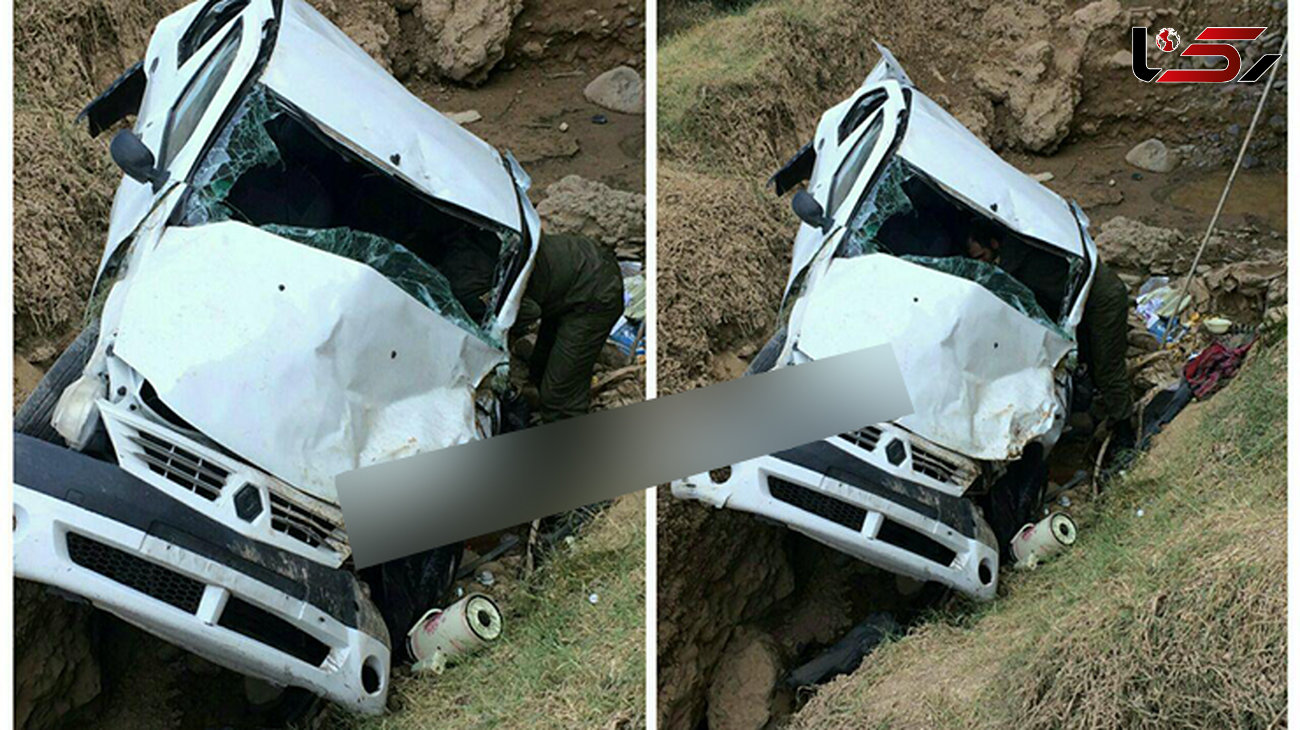  سقوط مرگبار خودرو ال 90 به دره مرزن آباد چالوس +عکس