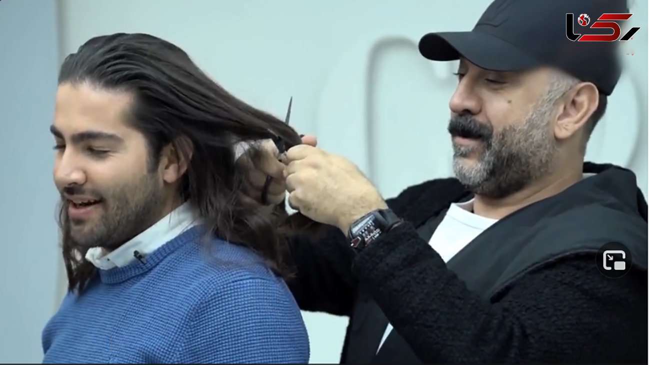 فیلم جامانده از علی انصاریان / او موهای مجری را قیچی کرد + عکس