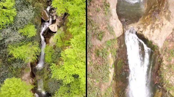 نمایی از آبشار شی الیم در شمال ایران + فیلم 