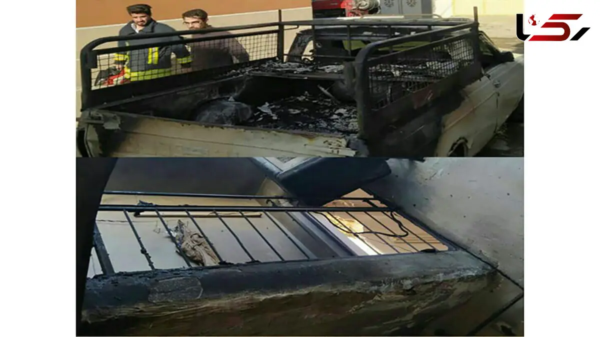 نجات معجزه آسای مادر و فرزندش از میان شعله های آتش / در کرمانشاه رخ داد