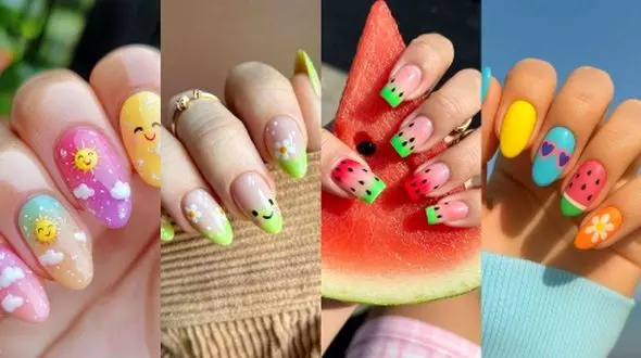 طرح‌ های ناخن تابستانی 1404؛ مدل‌ های رنگارنگ و زیبا برای فصل تابستان