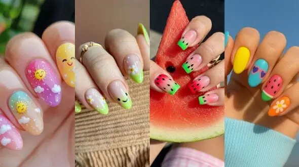 طرح‌ های ناخن تابستانی 1404؛ مدل‌ های رنگارنگ و زیبا برای فصل تابستان